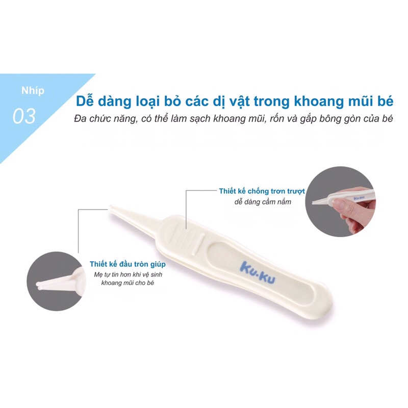 Hộp dụng cụ 5 món cắt móng tay và ráy tai cho bé KuKu KU3037