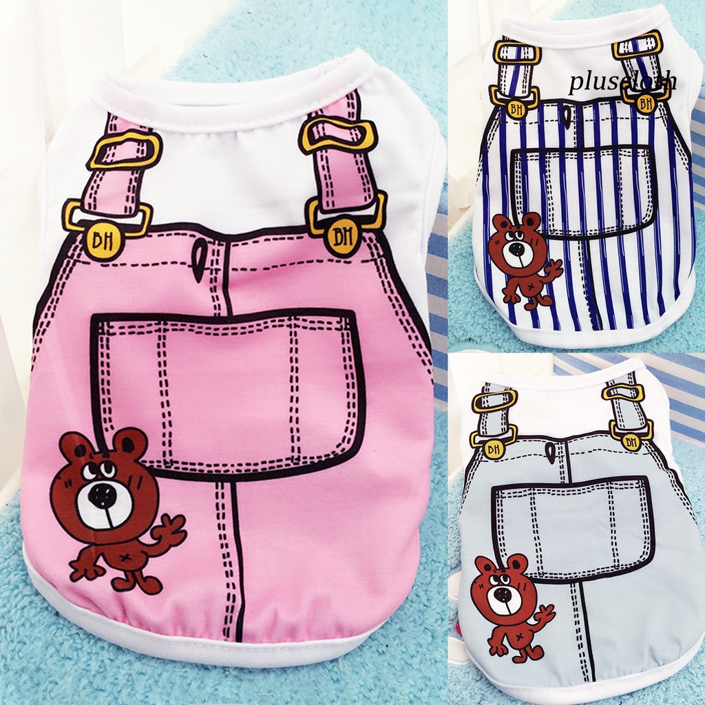 Áo Thun Giả Lông Gấu Dễ Thương Cho Thú Cưng