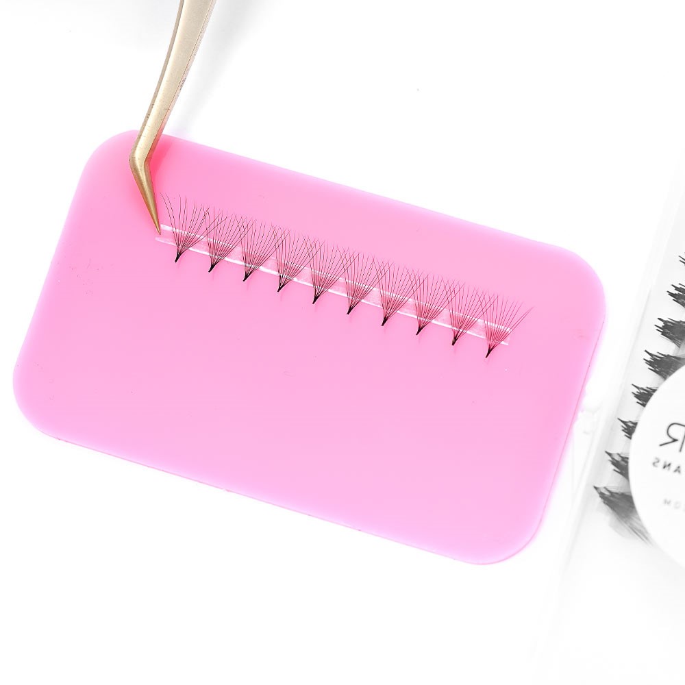 Mi fan MDC LASHES line 12D cong C - CC - D, độ dày 0.07 mi volume 12d,( 500 fan ) (keo nối mi,dụng cụ nối mi)