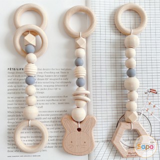 Đồ Chơi Cho Bé Sơ Sinh - Sét Đồ Chơi Bằng Gỗ Treo Kệ Chữ A