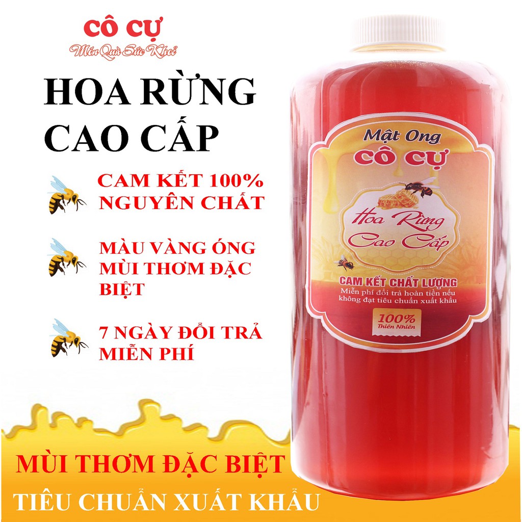 Mật ong nguyên chất Cô Cự size 1 Lít (1.3kg)