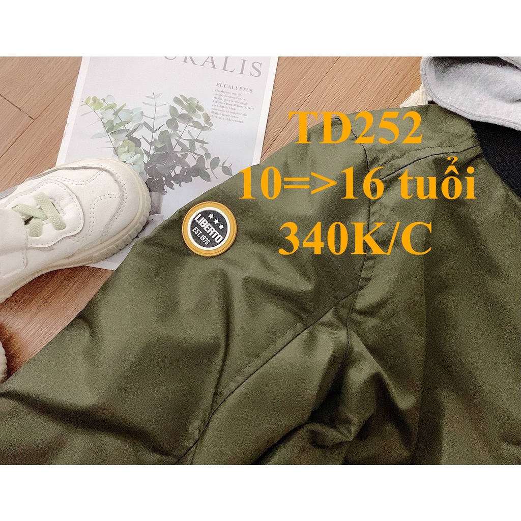 * Mã TD252: Áo khoác bomber mũ nỉ dư xịn, chữ in viền đẹp mặc chất lắm BC 7360
