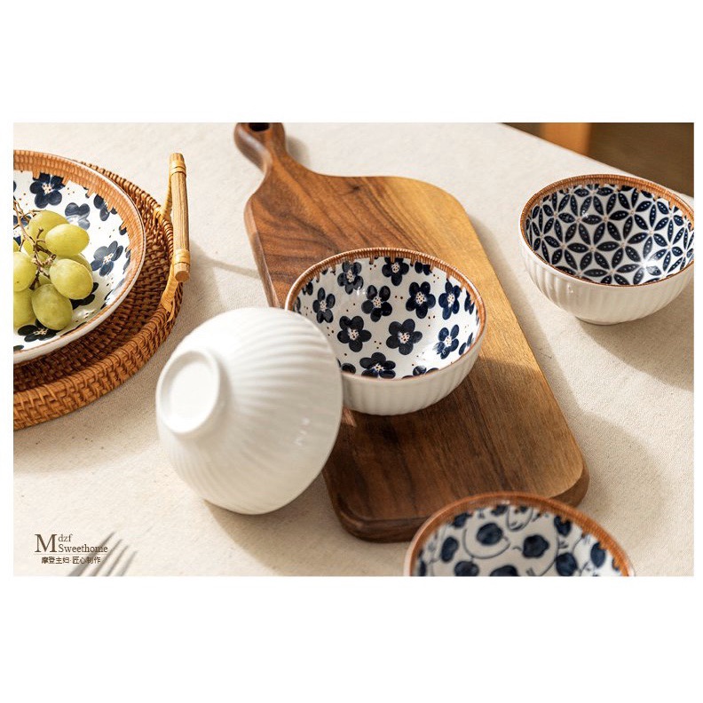 Bát sứ, chén sứ ăn cơm phong cách Nhật Bản. Bộ bàn ăn phong cách Nhật hàng loại 1.