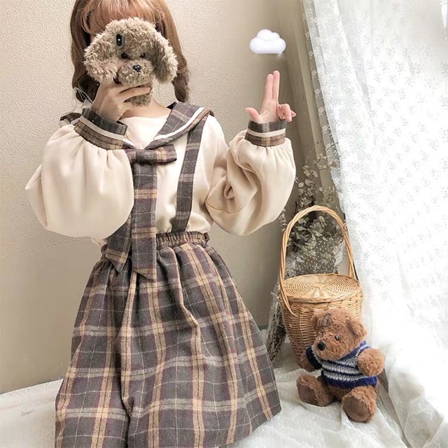 Quần yếm - váy yếm caro lolita NB 🍓 | BigBuy360 - bigbuy360.vn