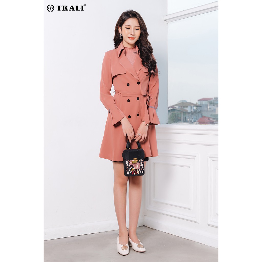 Trali Áo Manto kaki hồng đất trẻ trung 16102