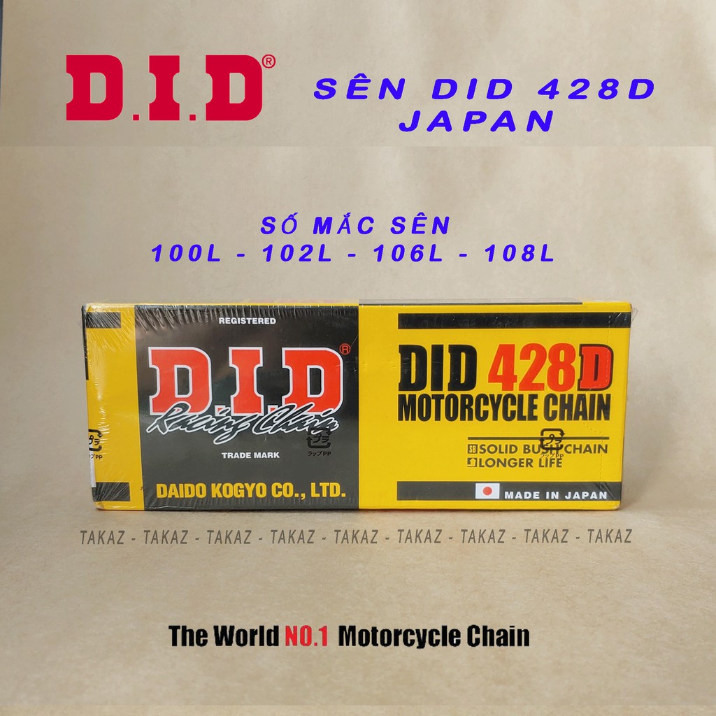 B2  Nhông Dĩa Mặt Trời Sên DID Nhật Honda Wave 125 Thái, Future 125  14 x 36 x108L JOMTHAI