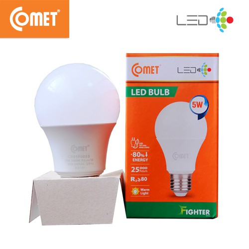 [Mã BMBAU30 giảm đến 30K đơn 99K] Bóng Led Bulb Comet 5W CB01F005