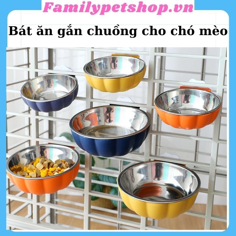 Bát ăn gắn chuồng cho chó mèo-bát inox gắn chuồng cho thú cưng-familypetshop.vn ạ