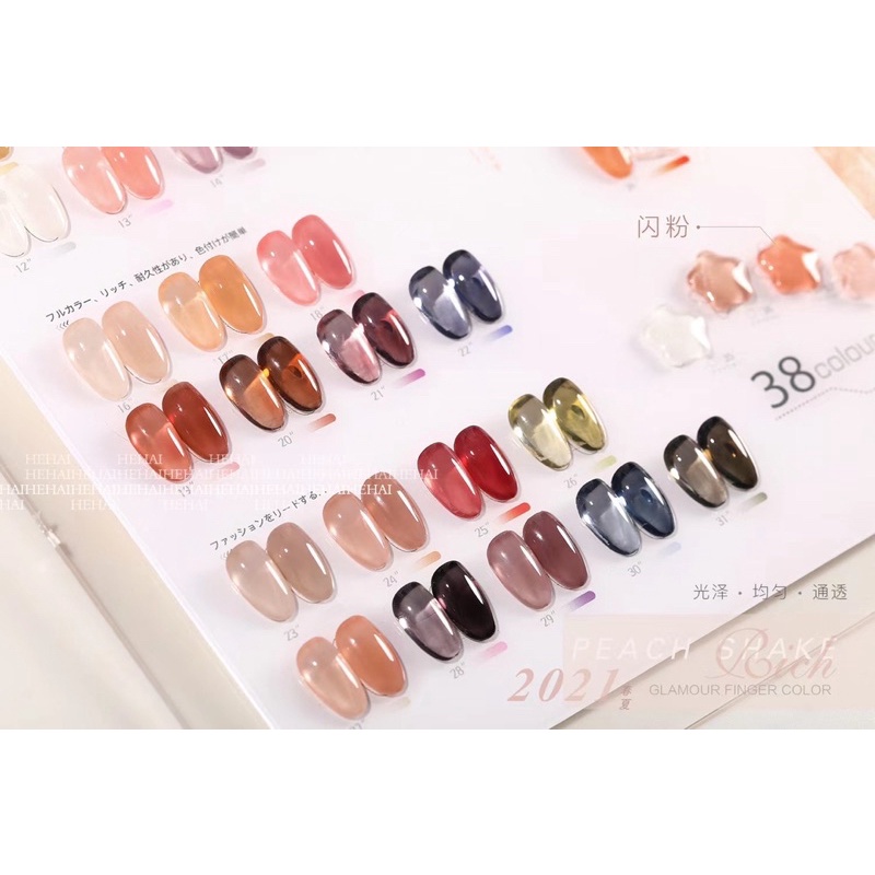Set Sơn Gel 38 màu Thạch + 1 màu mắt mèo Kim cương