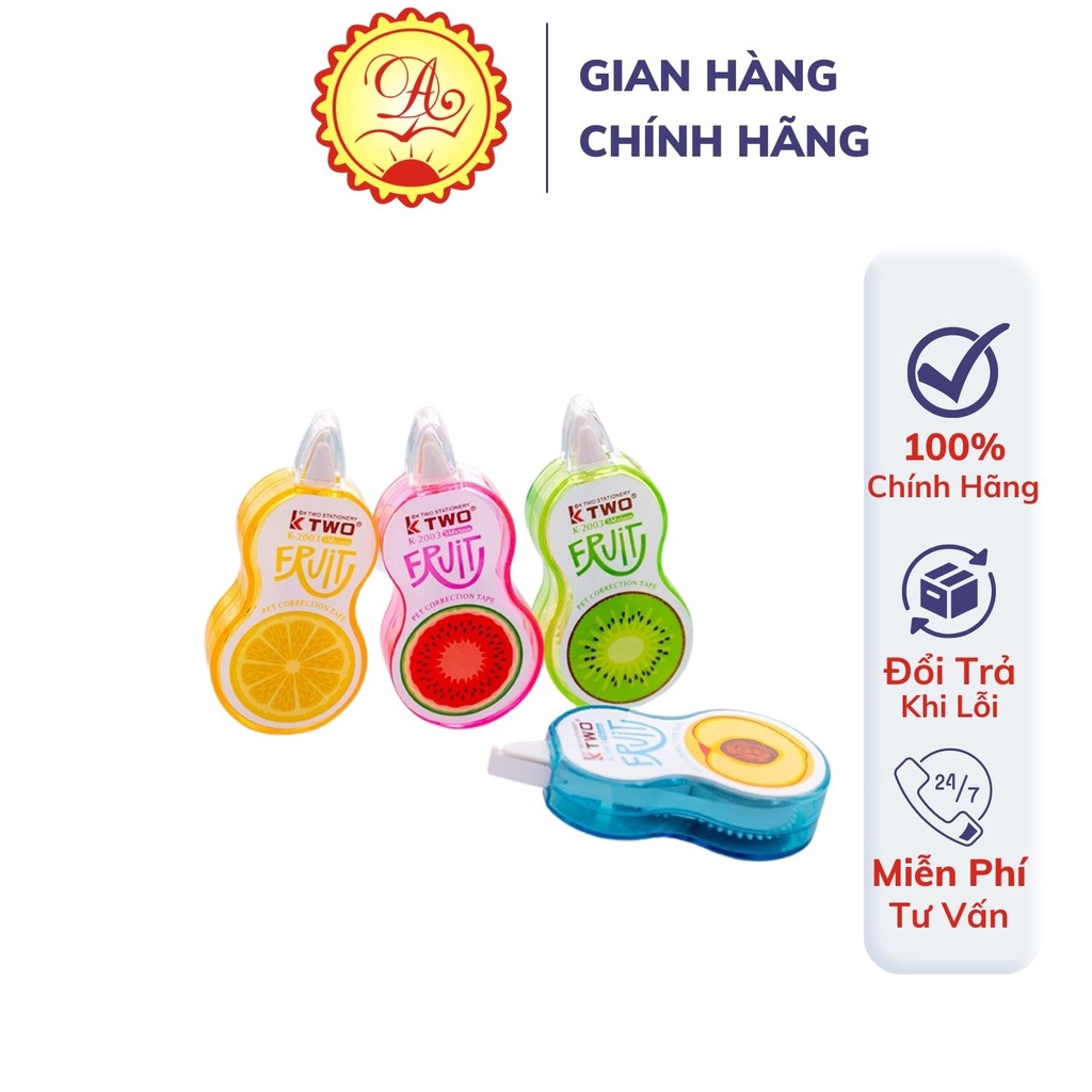 Bút xóa kéo Ánh Dương hình trái cây dễ thương dùng cho học sinh và văn phòng phẩm chất lượng cao