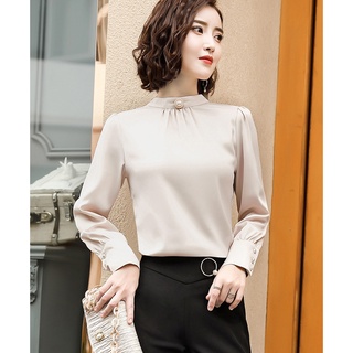 áo sơ mi nữ dài tay , áo sơ mi lụa nữ -TA99