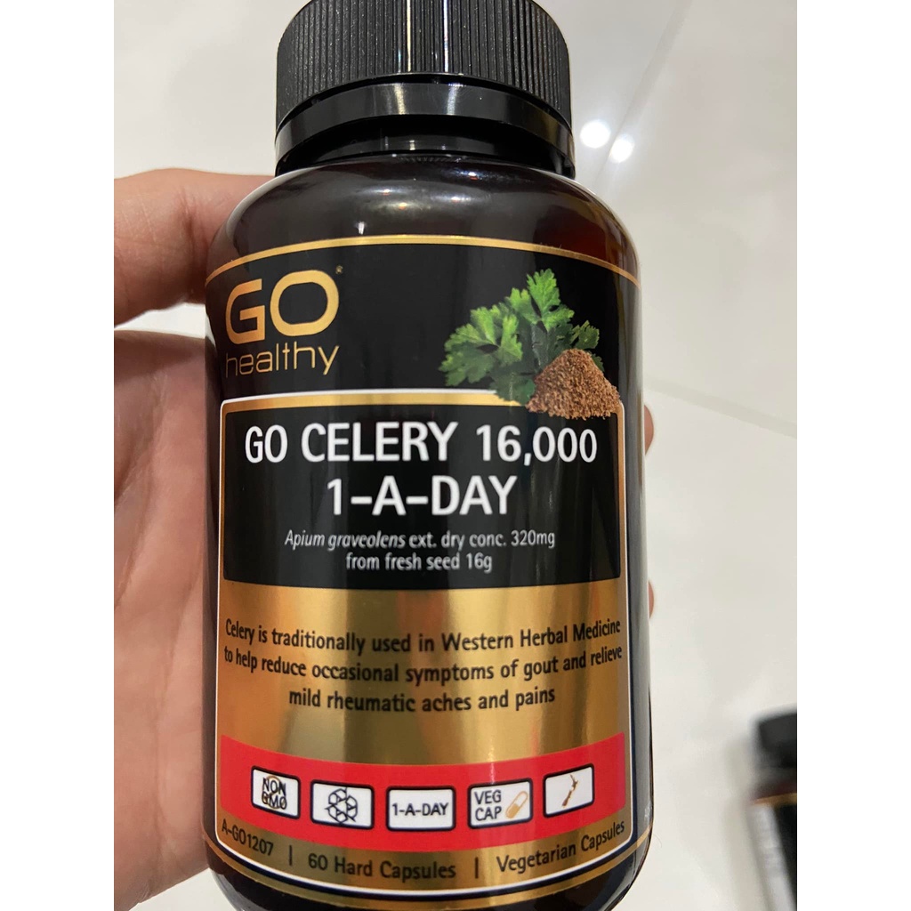 Viên Uống Hỗ Trợ Điều Trị Gout Go Celery 16000 Go Healthy 60 Viên