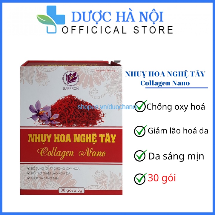 Nhuỵ Hoa Nghệ Tây Collagen Nano hộp 30 gói