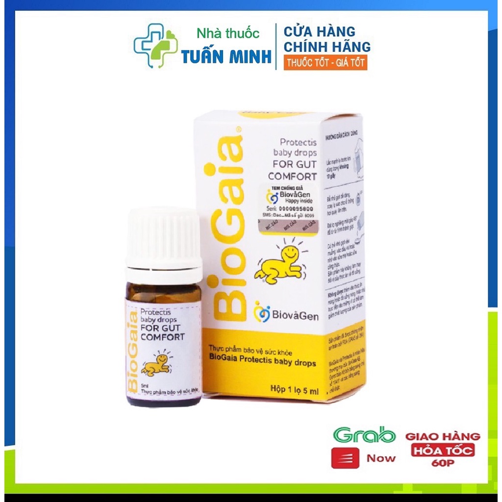 [Tem chính hãng] Men vi sinh Biogaia Protectics Baby Drops - Lọ thuỷ tinh 5ml