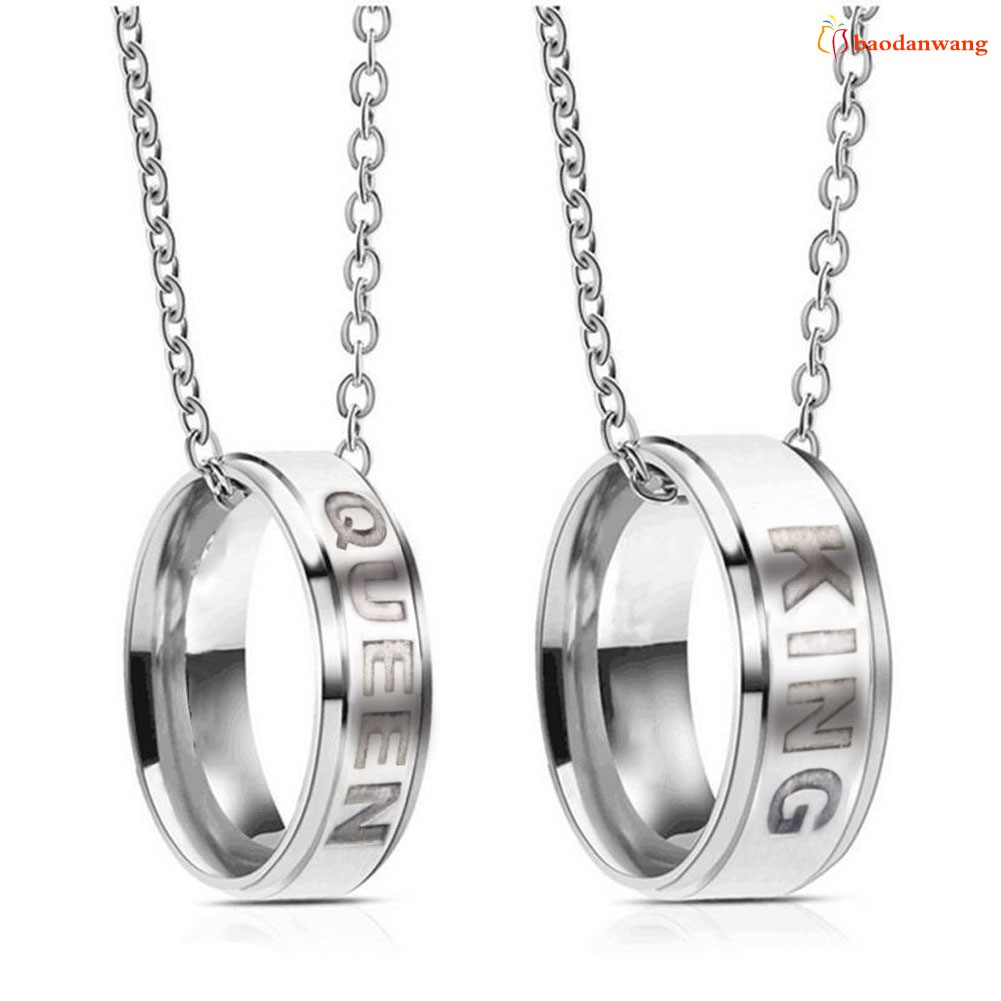 Dây chuyền mặt nhẫn bằng thép không gỉ kiểu dáng thời trang