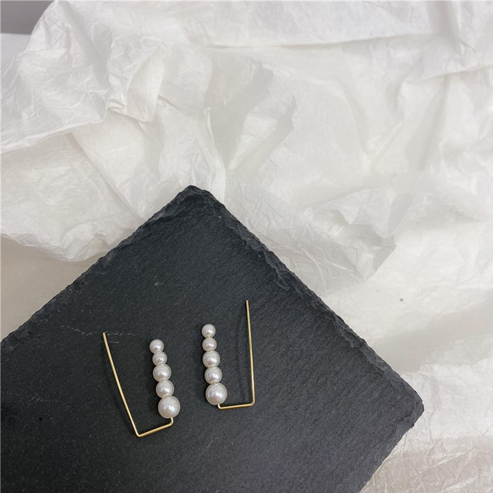 Khuyên Kẹp Vành Tai Họa Tiết Hình Học Đơn Giản Phong Cách Vintage Hàn Quốc