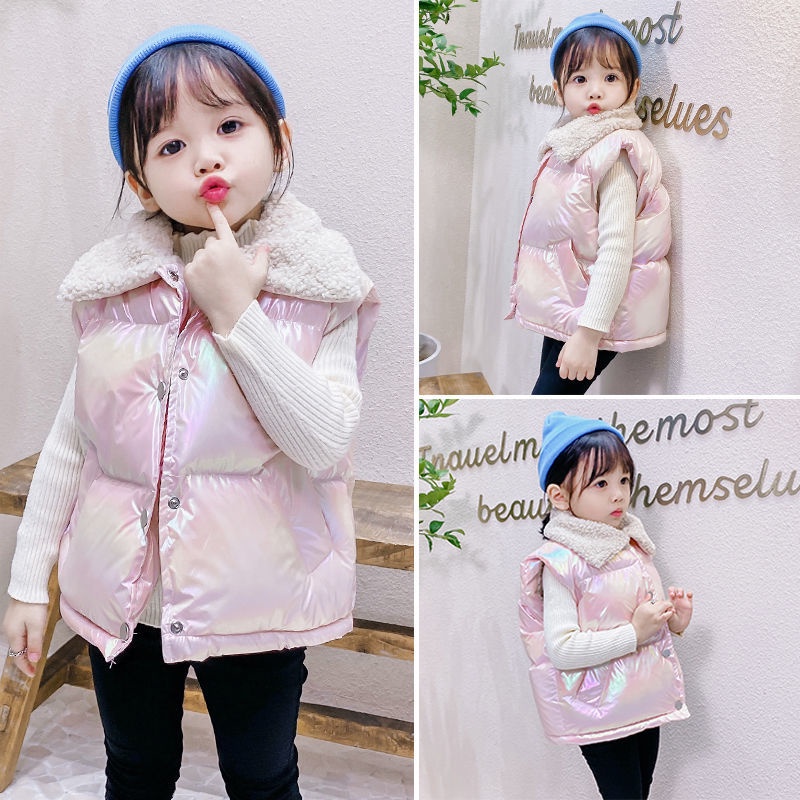 Áo Phao Đệm Cotton Không Tay Phong Cách Xuân Thu Dành Cho Bé Trai Và Bé Gái