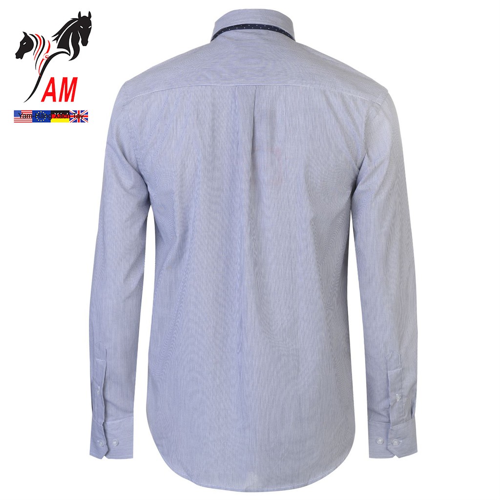 Áo Sơ Mi Nam Dài Tay Pierre Cardin Long Sleeve Shirt Mens With Giorgio Tie Cao Cấp (Sọc Caro - UK )