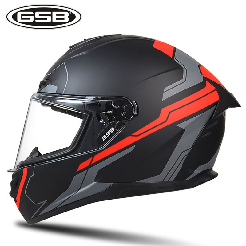 toMũ bảo hiểm GSB mô tô xe máy nam nữ đua xe máy mũ bảo hiểm full face xám full cá tính mũ bảo hiểm bốn mùa mùa đông mát