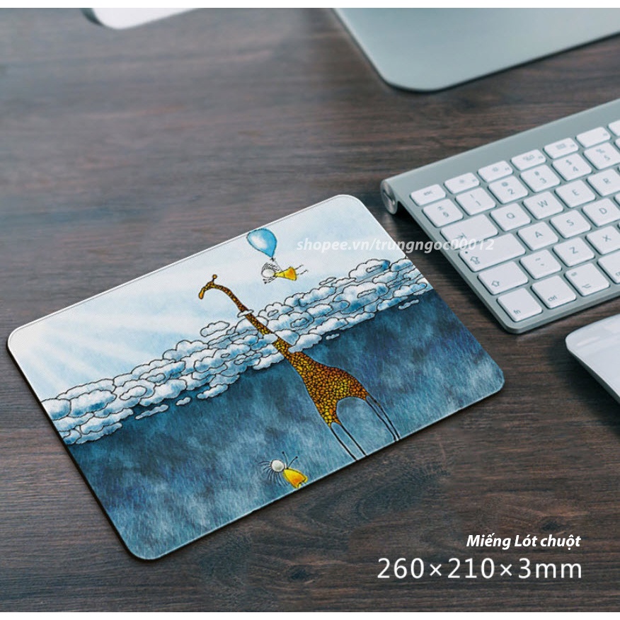 [HCM] Mousepad Lót Chuột nhiều mẫu | Miếng lót chuột siêu dễ thương 26 x 21 cm vải dày 3 ly