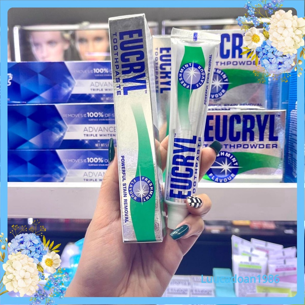 Kem đánh răng I Bột tẩy trắng răng EUCRYL trắng sáng - TD Shop