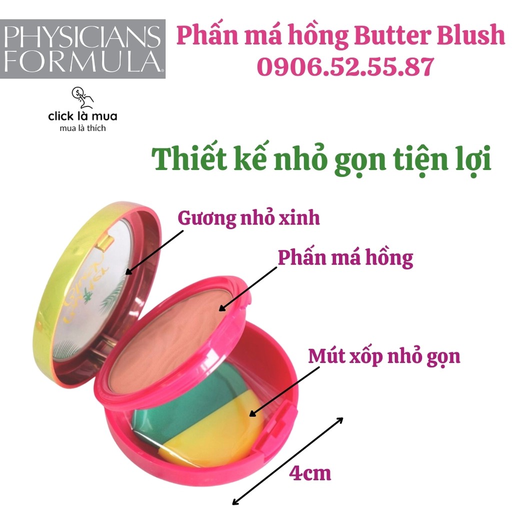 Phấn má hồng dạng kem Physicians Formula Murumuru butter blush- má hồng dạng nước Shop MamiMon 7.5g