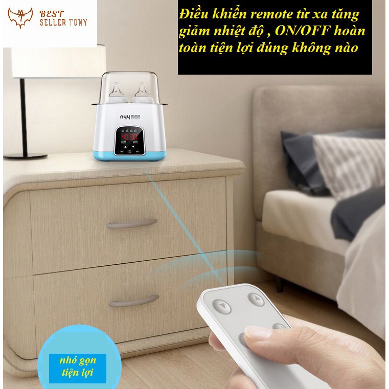 Máy hâm sữa điều chỉnh nhiệt độ giữ ấm nước có remote - Best Seller Tony