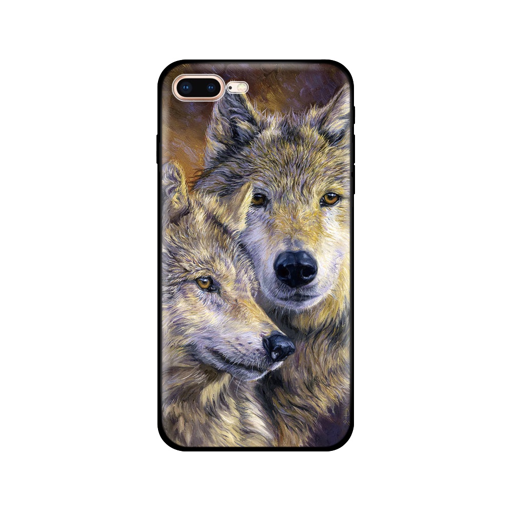 Ốp Điện Thoại Tpu Dẻo Màu Đen In Hình Con Sói Cho Iphone 5s 5 S SE 2020 2016 6s 6 S 7 8 Plus