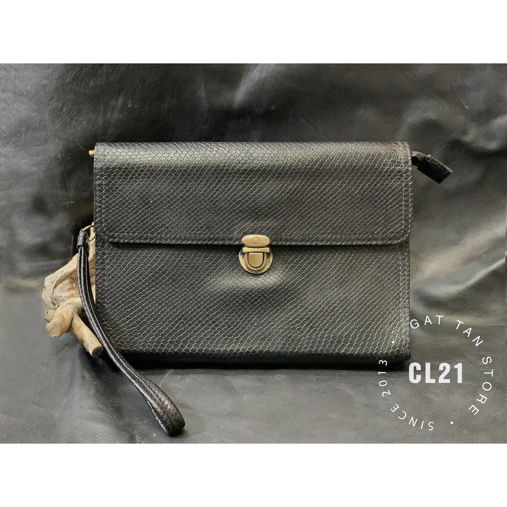 [BẢO HÀNH TRỌN ĐỜI] Clutch Da Bò Cầm Tay Cao Cấp Hàng Đẹp Gạt Tàn Store / Cam Kết Da Bò Thật 100% - CL21