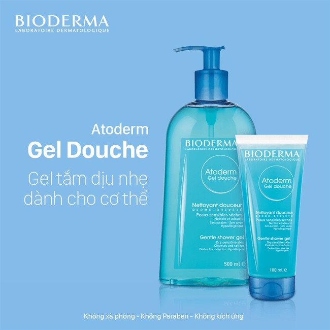 Gel Làm Sạch Đa Năng Cho Da Khô Nhạy Cảm Bioderma Atoderm Gel Douche 500ml