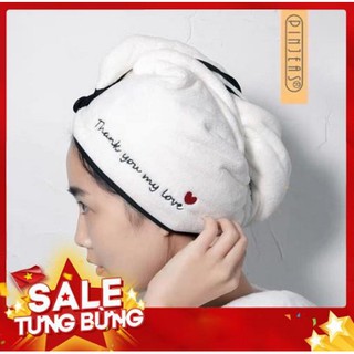 Khăn quấn đầu làm khô tóc mềm tóc