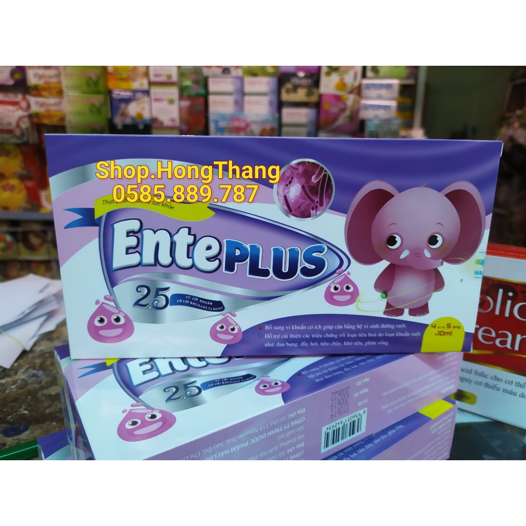 Men tiêu hoá Ente Plus cân bằng vi khuẩn đường ruột, hấp thụ và tiêu hóa tốt hơn, bổ sung vi khuẩn có lợi entero plus