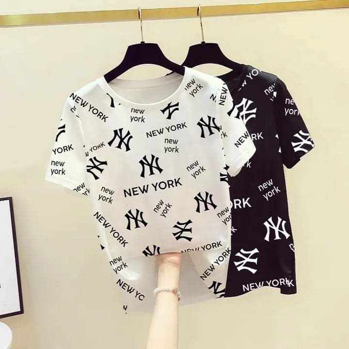 Áo lụa LATIN - Họa tiết chữ NY