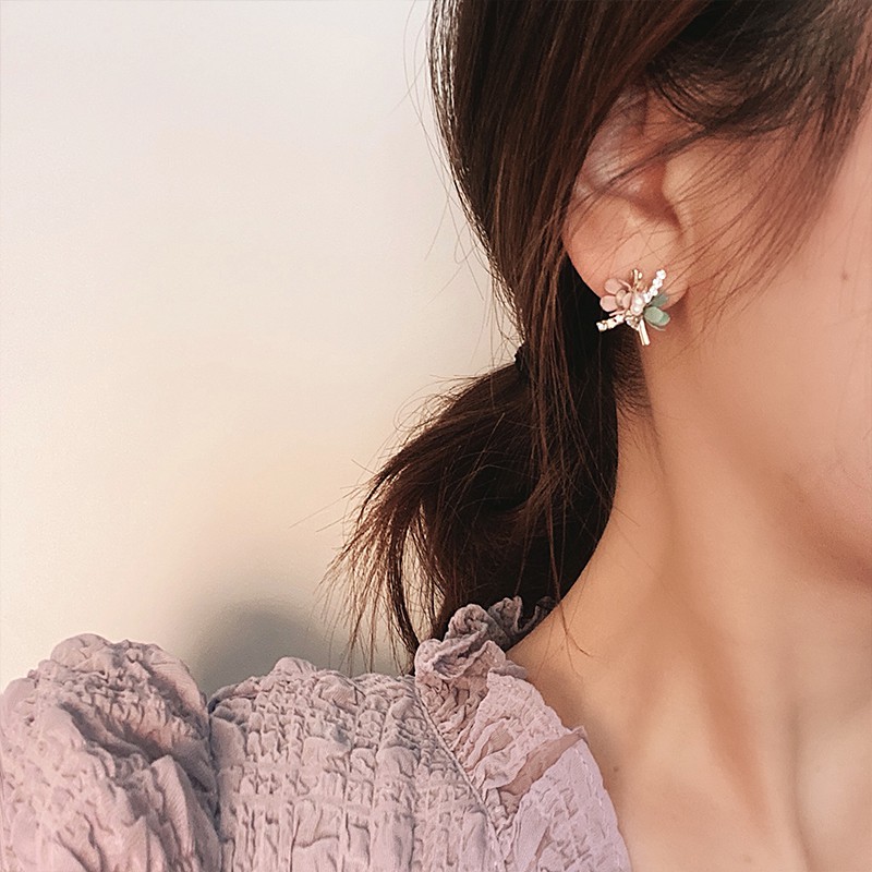 Bông tai thời trang Hàn mẫu mới xinh xắn, bạc Ý S925 - HT289