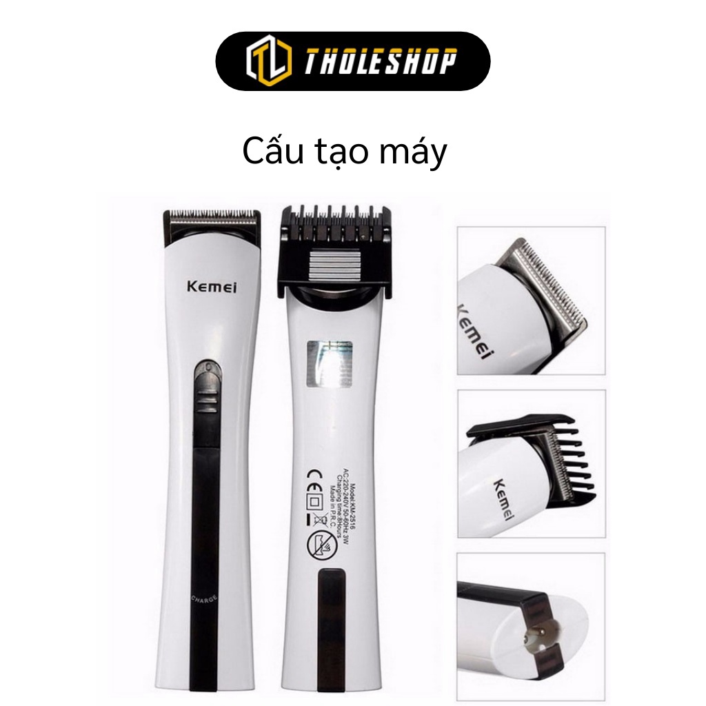Máy cắt tóc - Tông đơ cắt tóc cho trẻ em người lớn Kemei KM-2516 sạc pin hàng fullbox chính hãng  2731