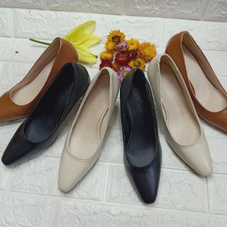 (hình thật) - - giày công sở mũi vuông