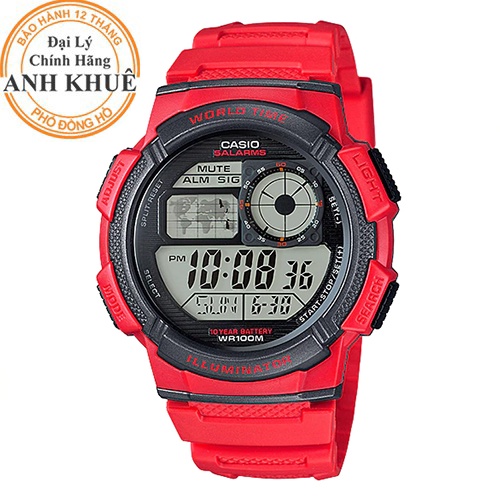 Đồng hồ nam dây nhựa Casio chính hãng Anh Khuê AE-1000W-4AVDF