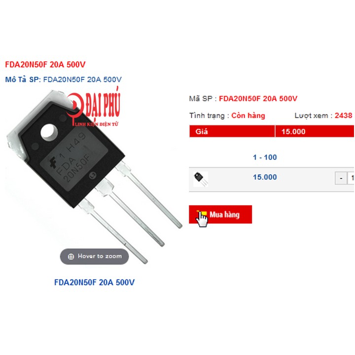 MOSFET 20N50 FHA20N50 20A 500V TO-247 MOSFET logic Transistor