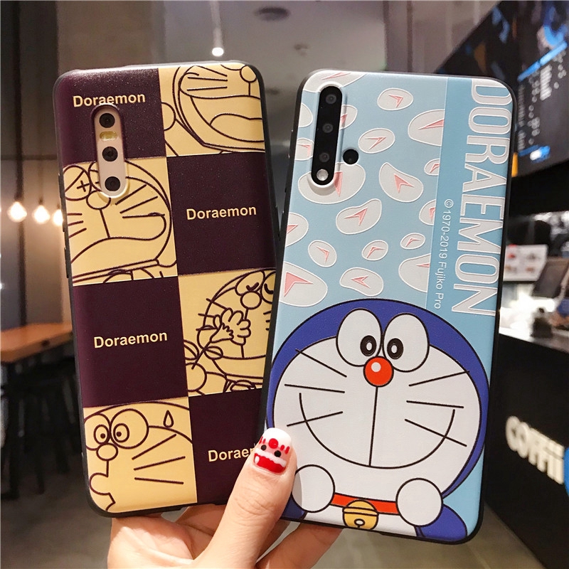 Ốp điện thoại TPU mềm Doraemon cho Realme C11 C1 C2 6i 5i 5s 5 Pro OPPO A53 A1K A3s A5s A52 A92 A31 A91 2020 F9 F11 F5 Pro