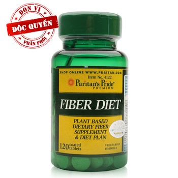 Viên uống bổ sung chất xơ giảm cân Puritan's Pride Fiber Diet 120 viên HSD | BigBuy360 - bigbuy360.vn