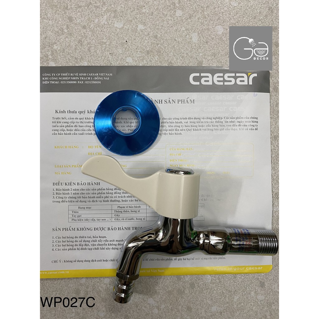 VÒI NƯỚC GẮN TƯỜNG LẠNH CAESAR WP027C - VOICSR0046