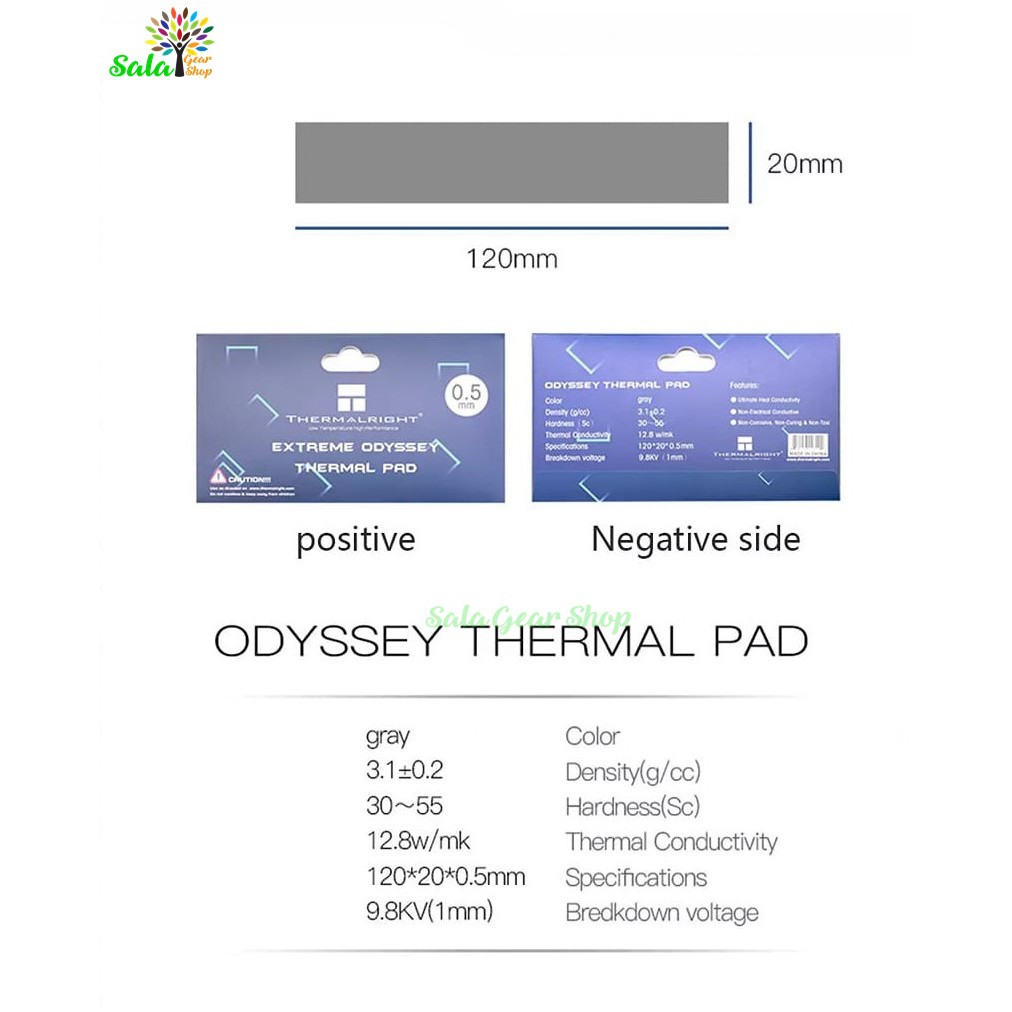 Pad tản nhiệt Thermalright Odyssey Thermal Pad 120x20x0.5mm