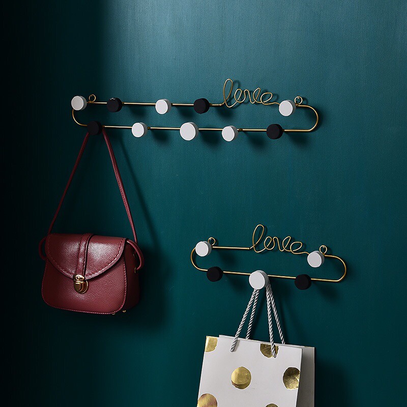 Móc love Full Sắt không Gỉ treo tường TẶNG kèm đinh treo tường decor