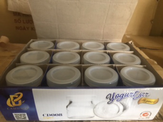 Combo 12 hũ thủy tinh làm yogurt