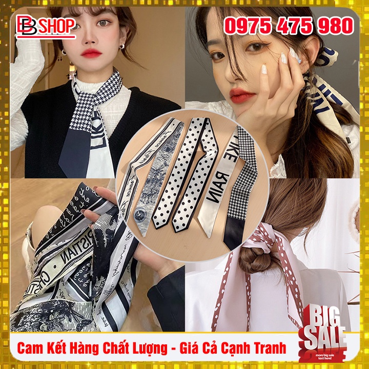 Khăn Lụa Khăn Quàng Cổ, Băng Đô, Đồ Buộc Túi Trang Trí 100x8cm Đa Chức Năng
