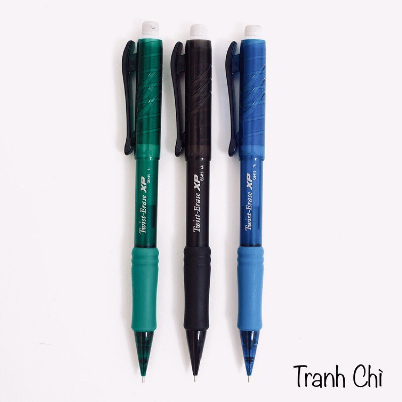 Bút chì kim bấm Pentel gôm vặn đẩy Twist Erase Express XP 0.5mm 0.7mm QE415 QE417 Nhật Bản đủ màu viết chì kim bấm