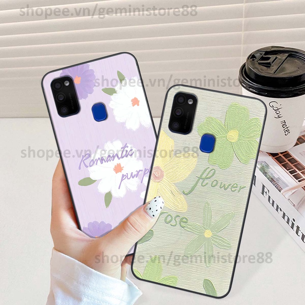 Ốp Samsung M21 / M30s in hình hoa lá nhiều màu sắc siêu đẹp, siêu xinh, siêu cá tính