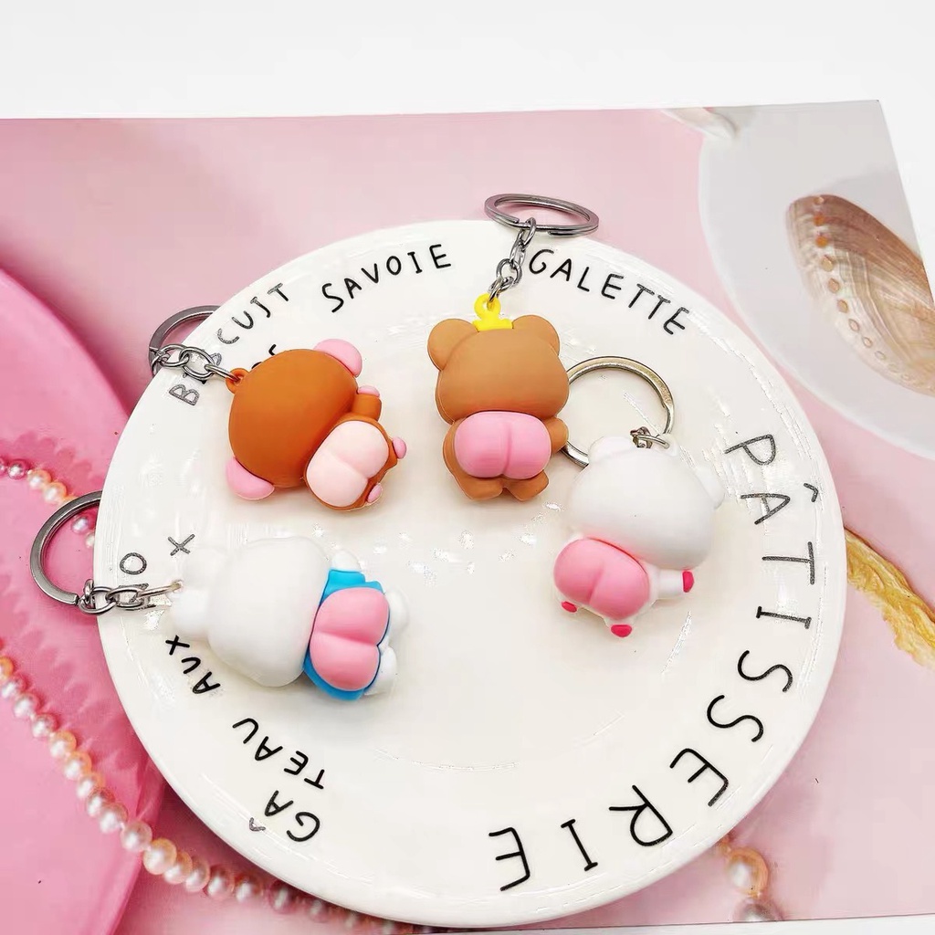 [ Sỉ ] Móc khoá hoạt hình  _ kèm mông to siêu cute treo balo _ móc khoá