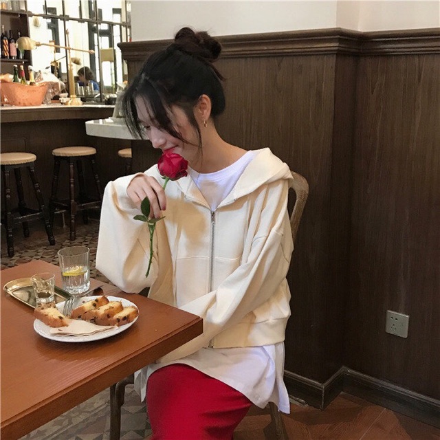 [Mã FATHANG5 giảm 10K đơn 50K]  Áo khoác nỉ dáng ngắn style korea | BigBuy360 - bigbuy360.vn