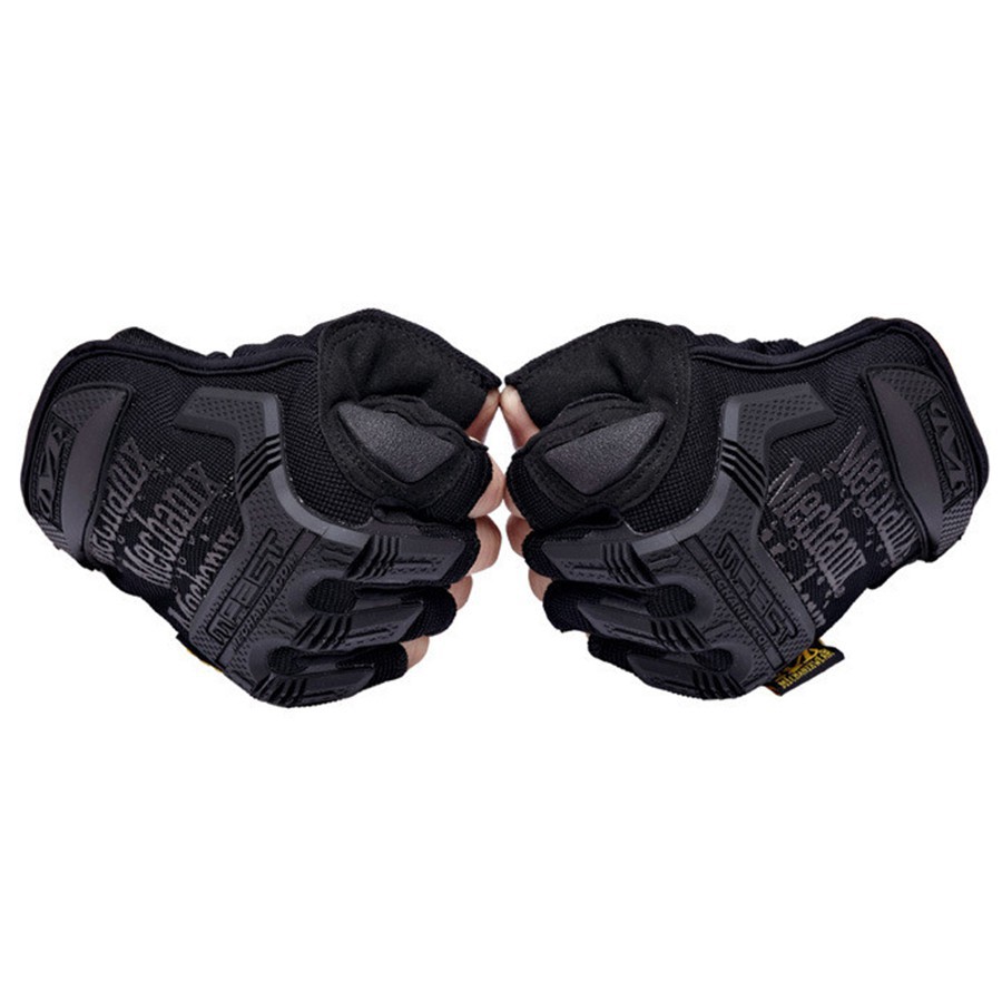 Găng Tay Ngắn Ngón Mechanix Kiểu Quân Đội Free Size